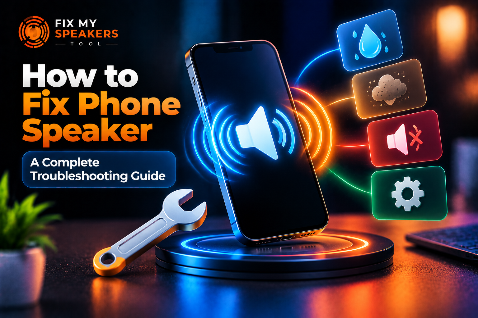 How to fix phone speaker problems: checking the speaker grille for blockage